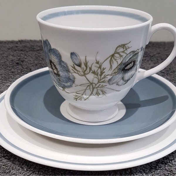 Susie Cooper (Pre Wedgwood) Bone China Trio  -  Glen Mist