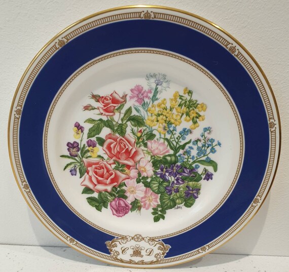 Royal Doulton Fine Bone China Royal Wedding Bouquet Plate Prince