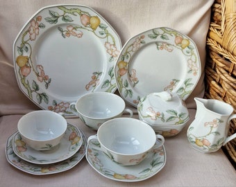 Heinrich, Villeroy and Boch  -  Plates, Bowls and Trios  -  Fruit Garden Pattern -  Choose from drop down menu.