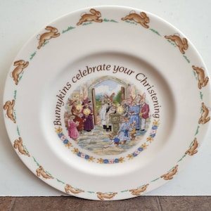 Royal Doulton Bunnykins Collectors Plate - Celebrate Your Christening