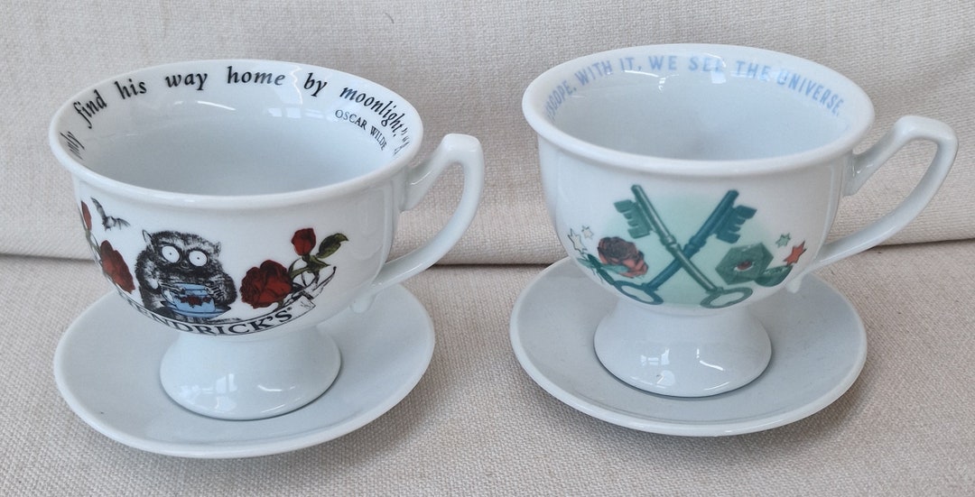 Hendricks Gin Cup and Saucer Two Different Available Etsy