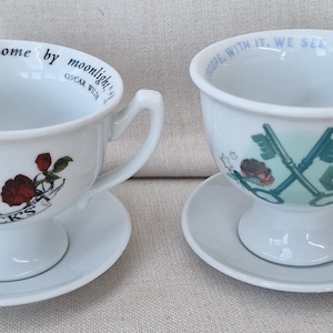 Hendricks Gin Cup and Saucer - Two Different Available - Etsy