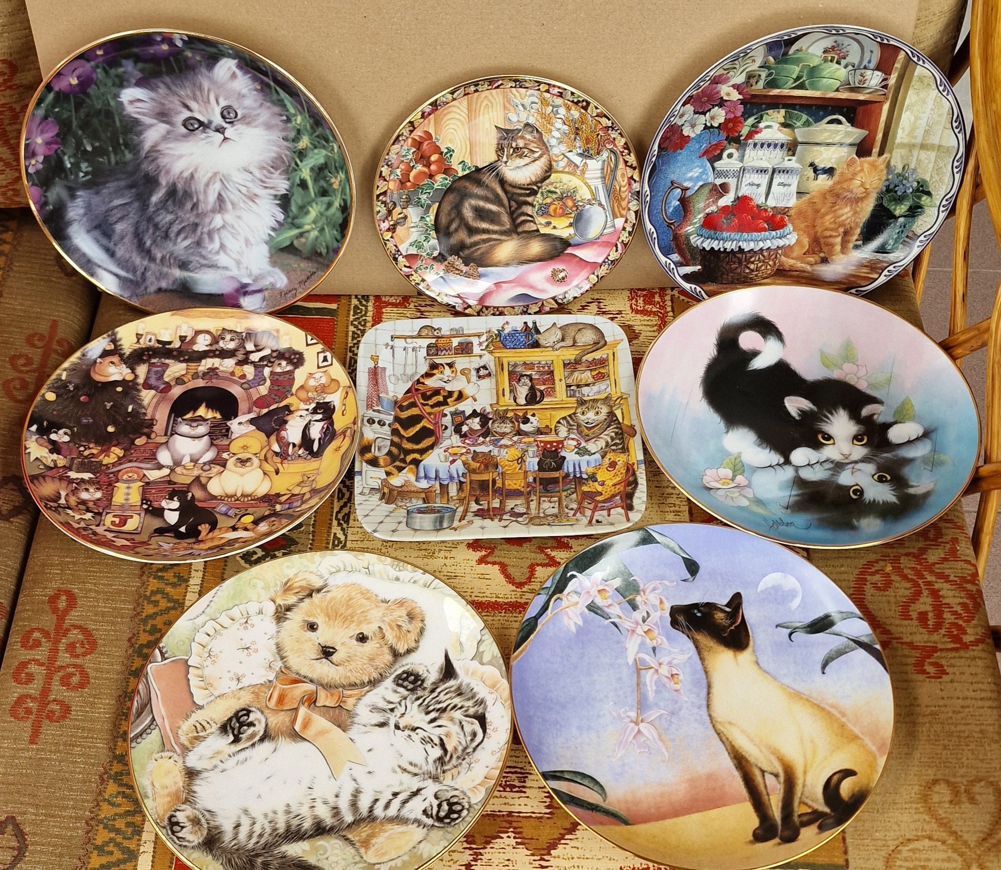 Vintage cat plate - Etsy 日本
