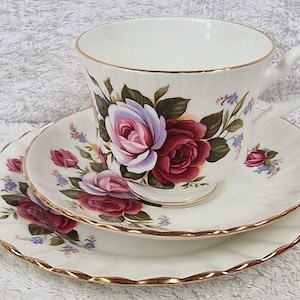 Royal Stafford Bone China Trio  -  Pretty Flowers