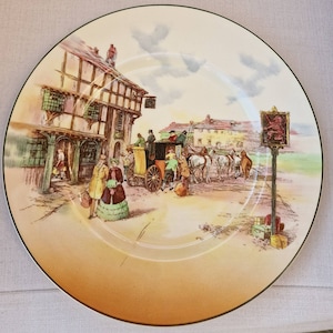 Vintage,  Royal Doulton bone china dinner, display or cabinet plate  - Coaching Days