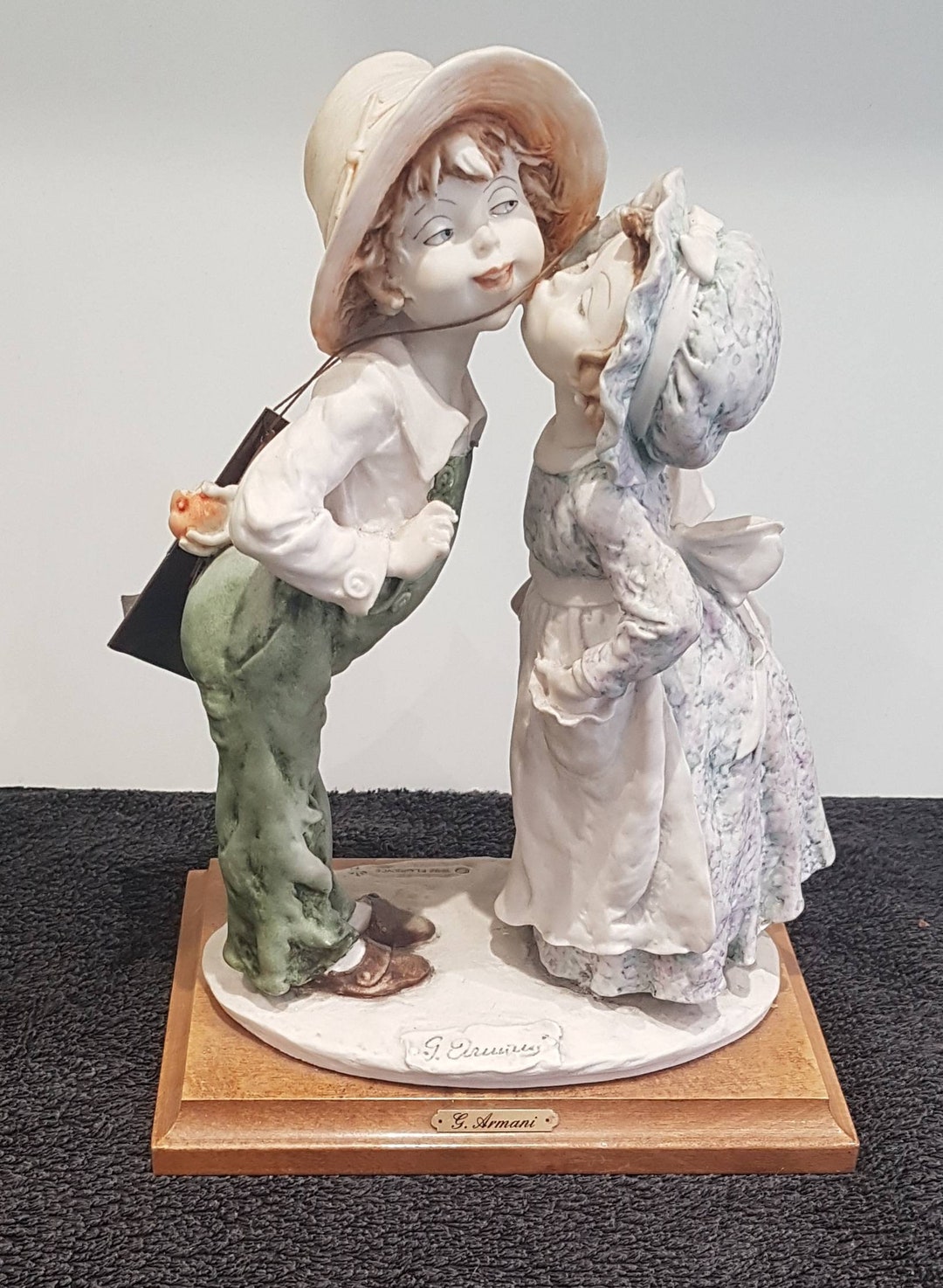 Vintage, Large, Giuseppe Armani Figurine - Boy and Girl