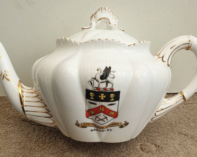 Wileman pre Shelley Crested China Teapot Barnsley Etsy