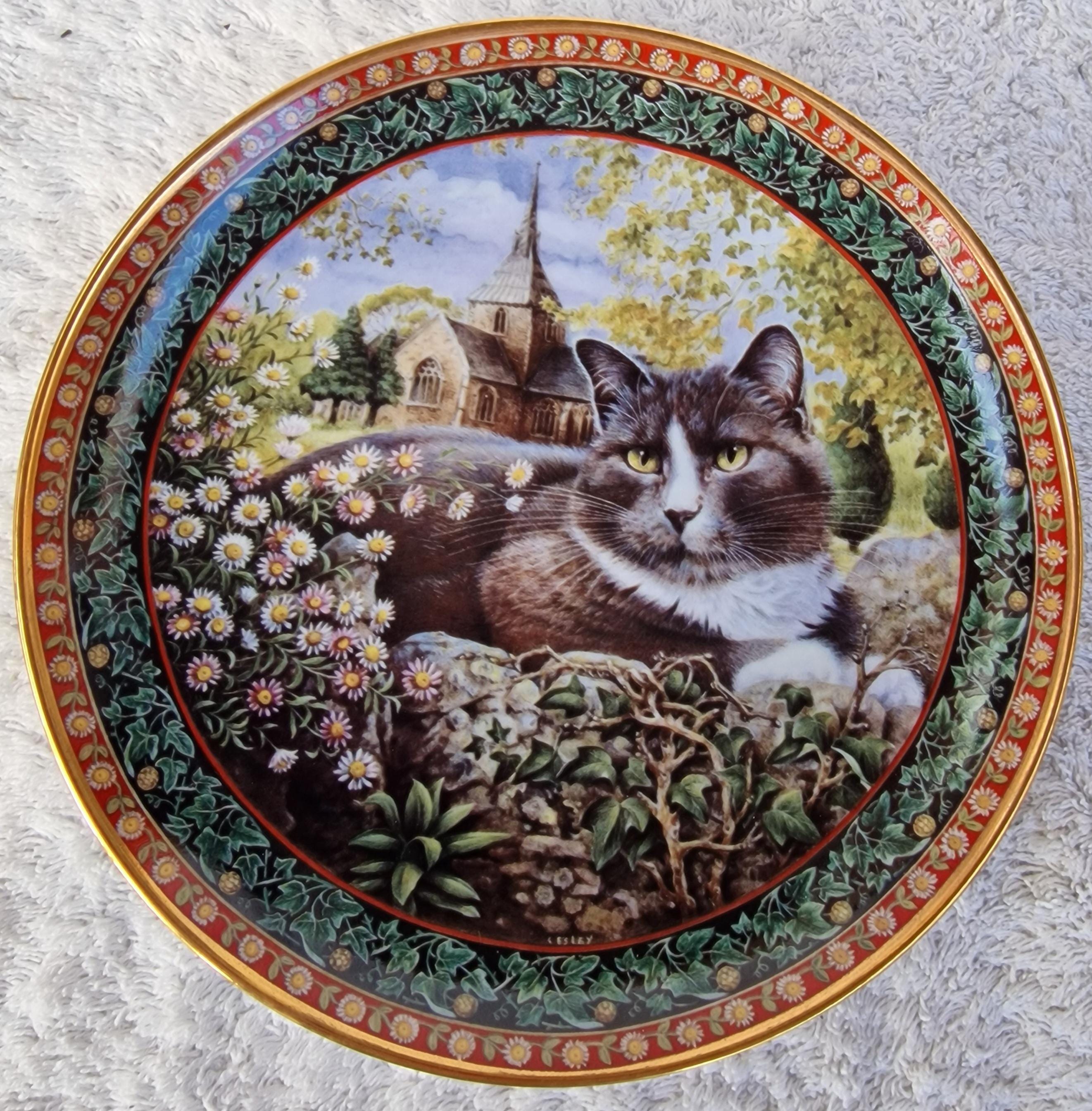 Bone China Collectors Cat Plate by Lesley Anne Ivory - 3 Different