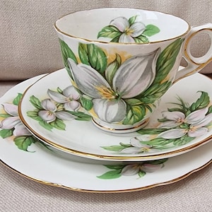 Royal Stafford Bone China Trio -  White Trillium