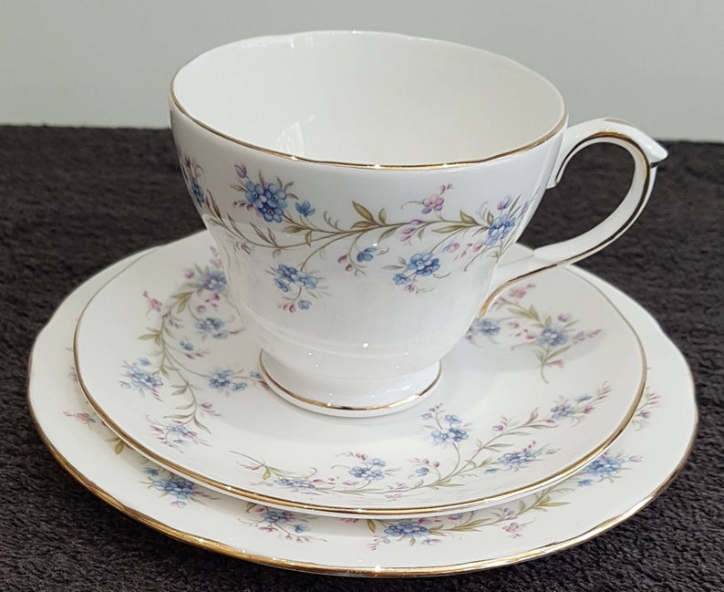 Vintage Duchess Bone China Trio Tranquillity Round Plate Etsy UK