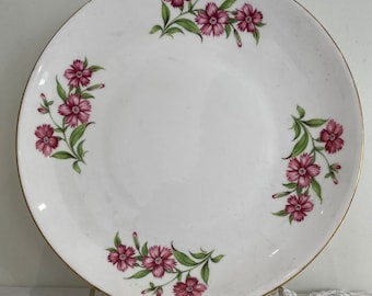 Windsor bone china cake plate - pink Flowers