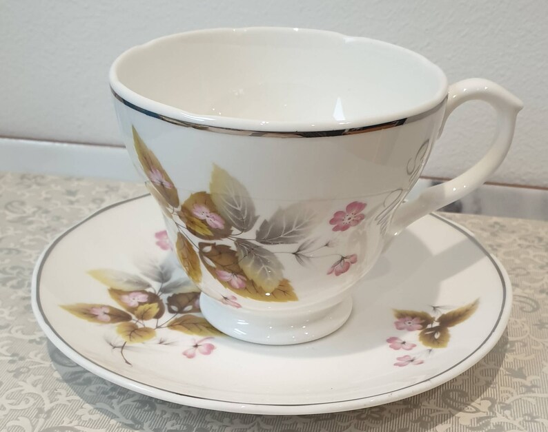 Royal Kensington Fine Bone China Silver Wedding 2 X Cup and Etsy