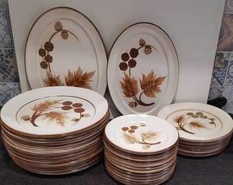 Denby Pottery Dinnerware Plates  -  Cotswold Pattern