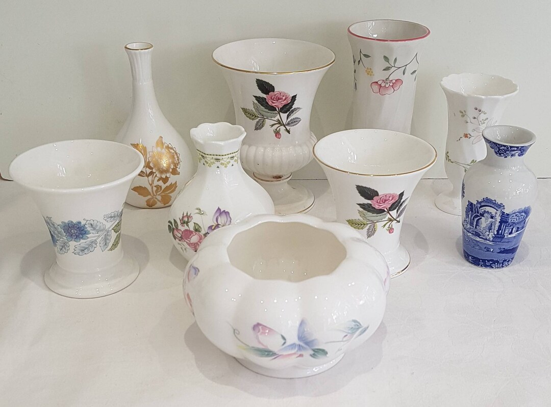 Vintage Decorative Vases Doulton Wedgwood Etc 9 Different Etsy