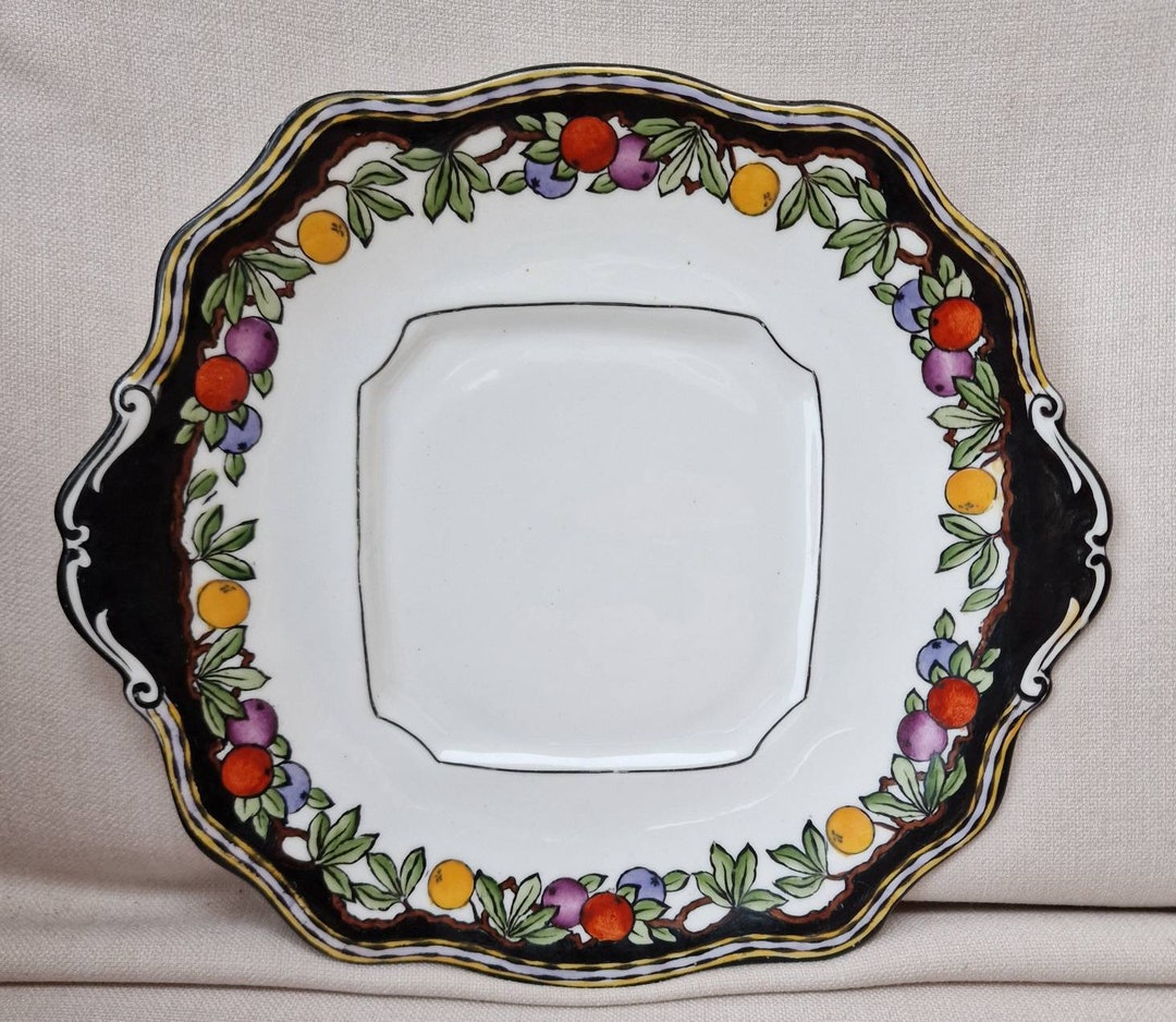 Antique Adderley Best Bone China Cake Plate in Lovely Hand Etsy