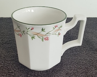 Vintage Octagonal Shaped Johnson Brothers Pottery Eternal Beau Mug