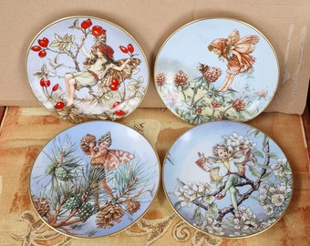 Vintage Cicely Mary Barker Flower Fairy Plates - 4 Diferentes disponibles.