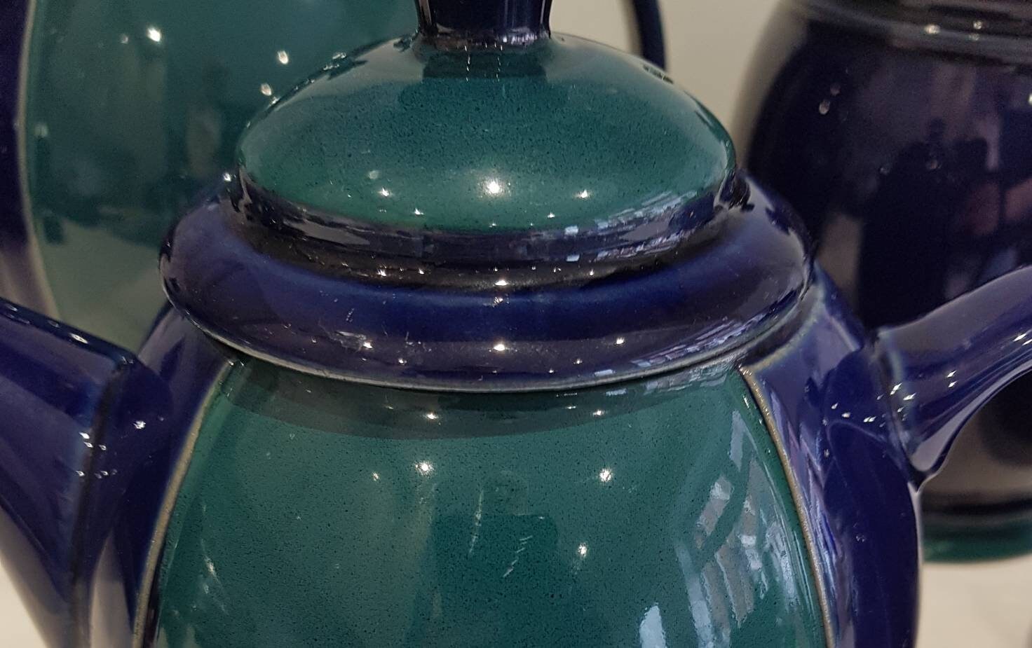 Denby Pottery Teapot Coffee Pot and Storage Jars in Regatta Etsy UK