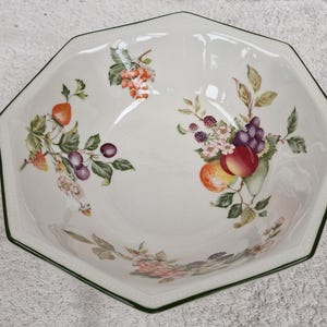 Vintage Johnson Brothers Octagonal Large, Fruit or Serving Bowl -  Fresh Fruits