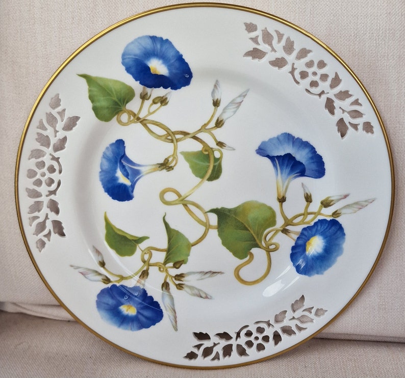 Vintage Ltd Ed Spode Bone China Display Plates from the Botanical Plate Collection 6 Different Available Convolvulus