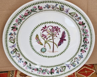 Assiette plate vintage Portmeirion - Gamme Variations, motif lys mexicain.