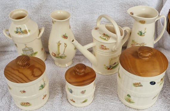 Aynsley Edwardian Kitchen Garden Pattern  - Large Vases & Jars,  Choose from drop down menu.