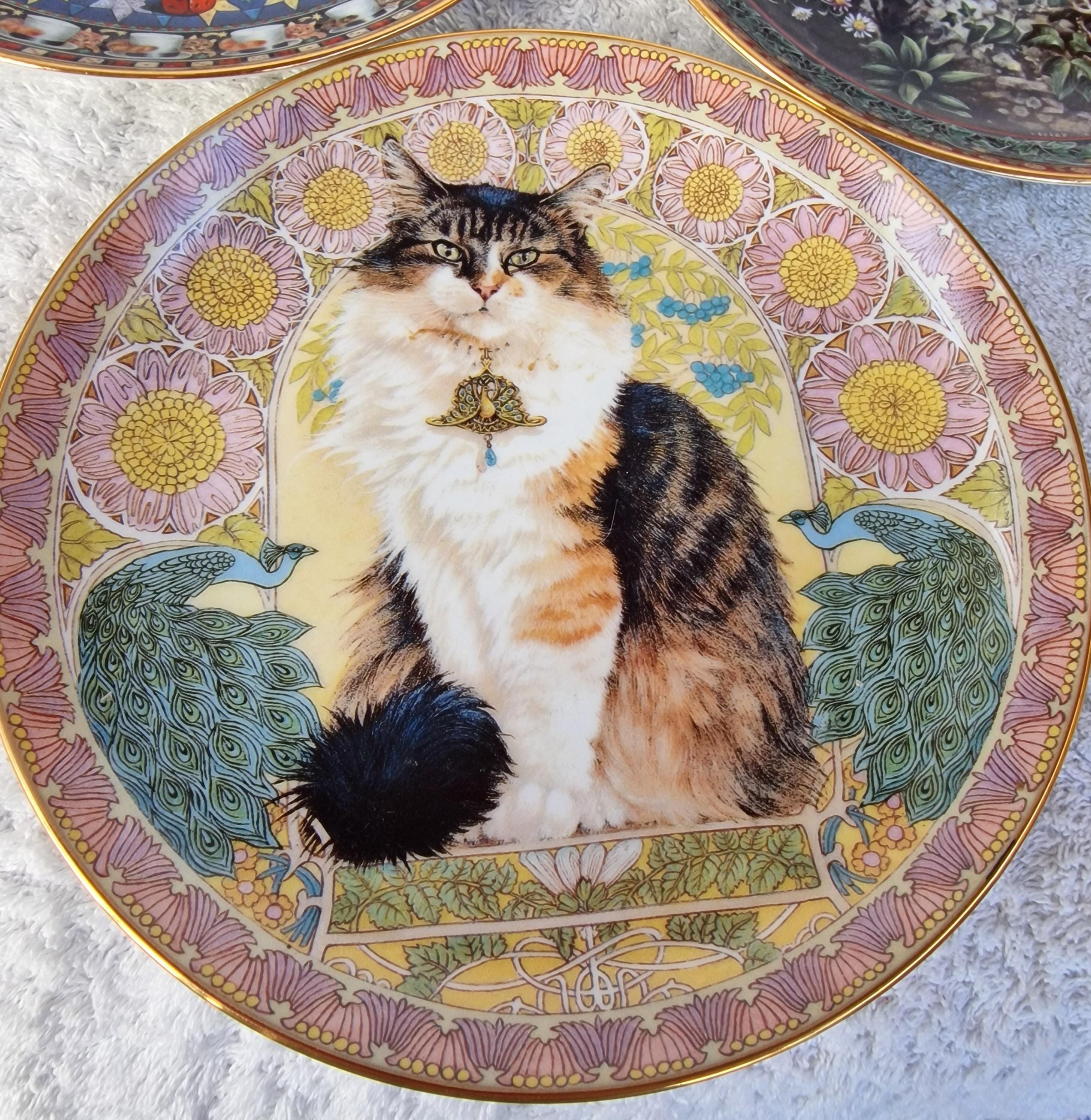 Bone China Collectors Cat Plate by Lesley Anne Ivory - 3 Different