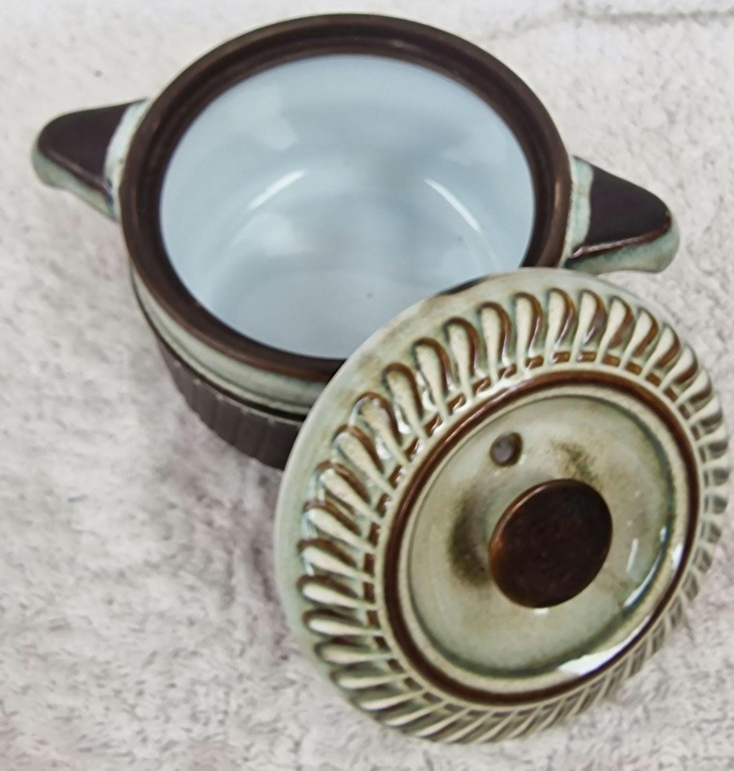 デンビー陶器 蓋付きキャセロールまたは豆鍋 - ロンドパターン - Etsy 日本