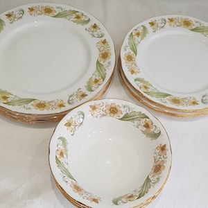 Duchess Bone China Plates and Bowls - Classic Greensleeves  Pattern