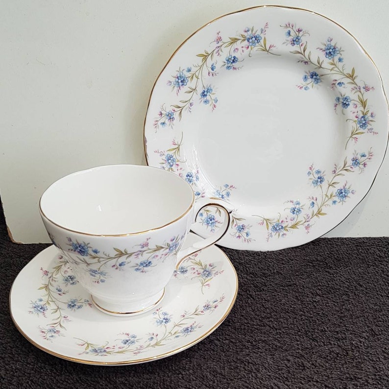 Vintage Duchess Bone China Trio Tranquillity Round Plate Etsy UK