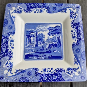 Square Serving Platter or Dish from Spode in the Blue Italian pattern