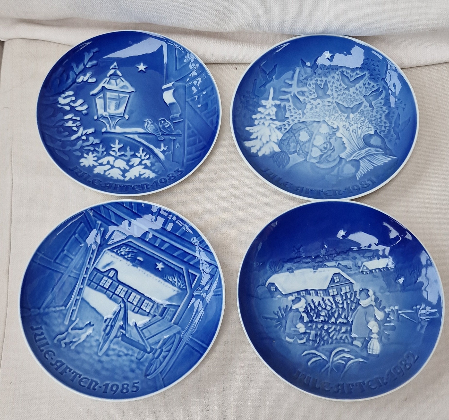 ヴィンテージのビング＆グロンダールのクリスマスプレート。 - 4種類