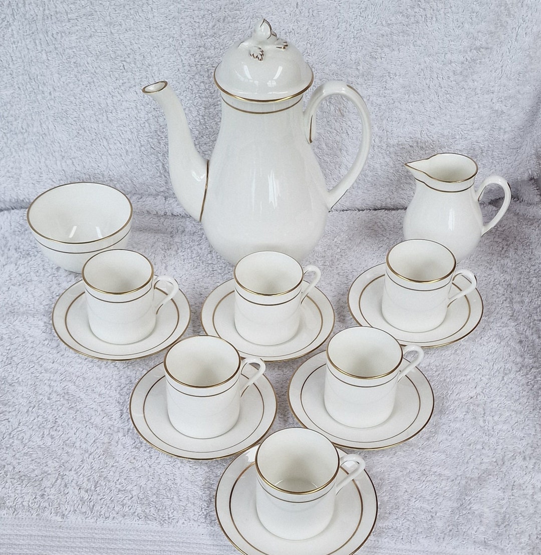 Vintage Royal Worcester Bone China 15 Piece Coffee Set Contessa Pattern ...