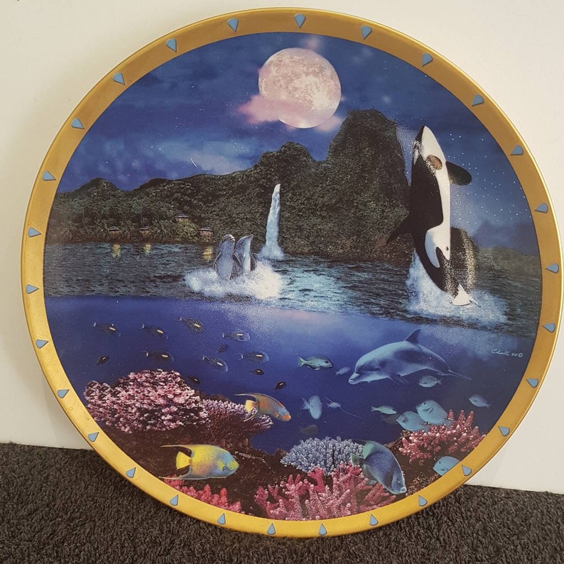 Nice Lenox Bone China Collectors Plates Moonlight Fantasy Etsy
