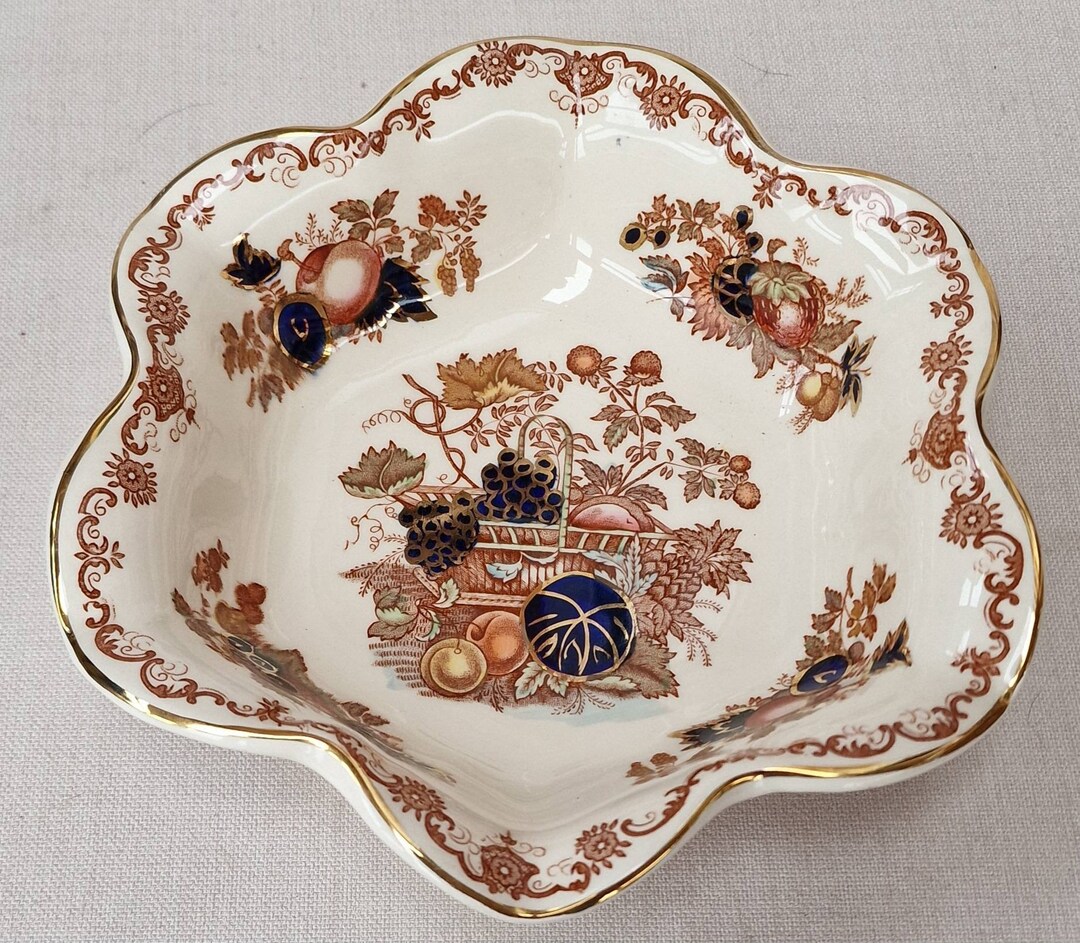 Masons Ironstone Fancy Serving Bowl in Harvest Gold Pattern. Etsy