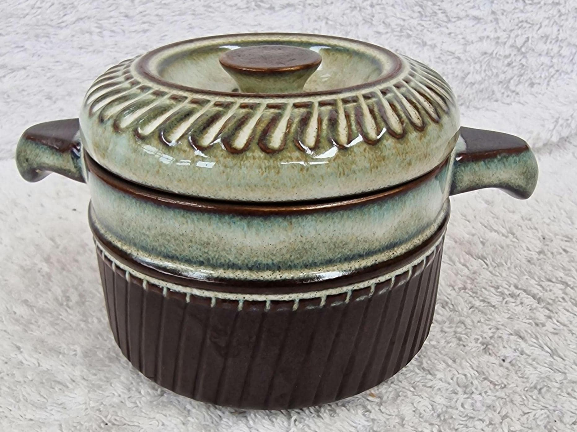 新品未使用品　DENBYキャセロール鍋 デンビー陶器 蓋付きキャセロールまたは豆鍋 - ロンドパターン - Etsy 日本