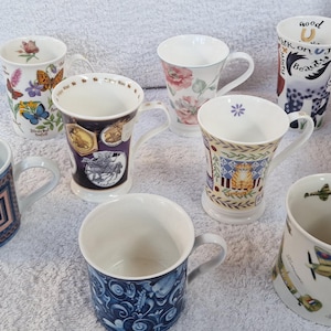 Seleção de canecas de porcelana de alta qualidade - 8 diferentes disponíveis, escolha no menu suspenso