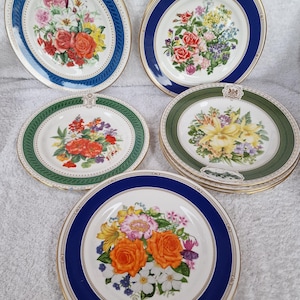 Selección de platos de celebración de porcelana fina de primera calidad - Flores. - Elija del menú desplegable.