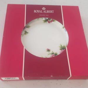 Royal Albert 8 1/4 inch plate from Flower of the Month series,  this one is Anemones - March  -  Boxed