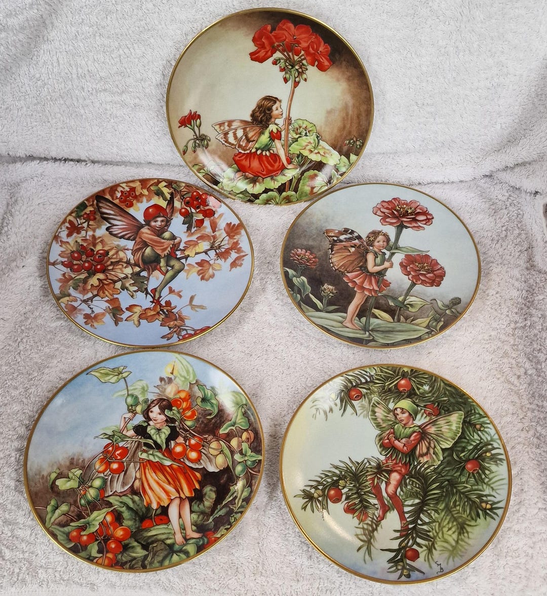 Vintage Cicely Mary Barker Flower Fairy Plates 5 Different Available