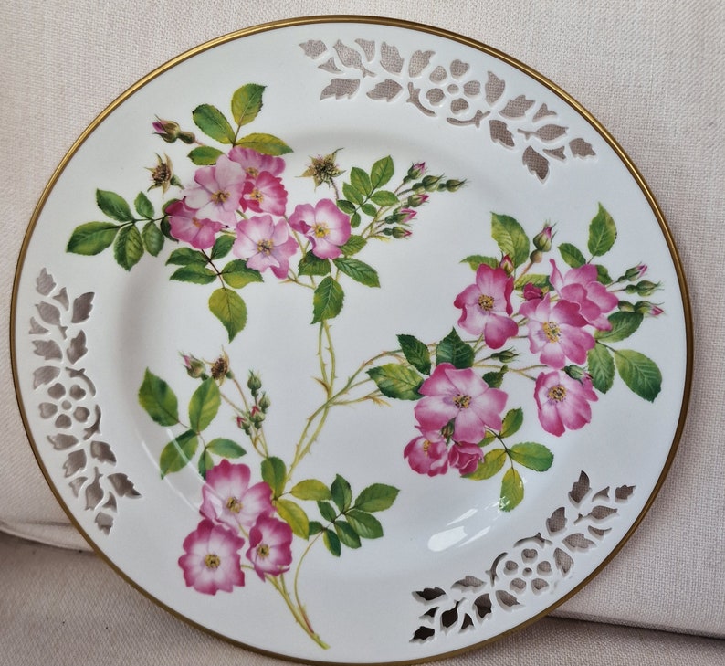 Vintage Ltd Ed Spode Bone China Display Plates from the Botanical Plate Collection 6 Different Available Rose