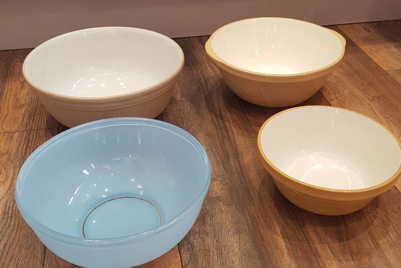 Selection of Vintage English Mixing Bowls 4 Different Etsy