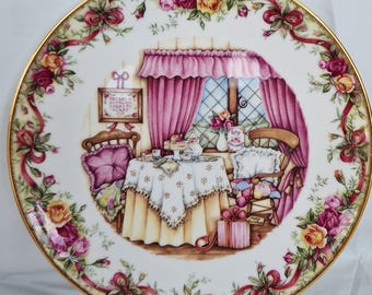 Royal Albert Old Country Roses Ruby Anniversary Celebration Plate.