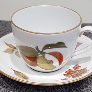 Royal Worcester Cup and Saucer - Evesham Gold