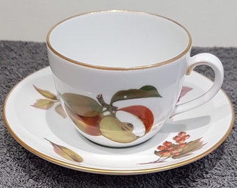 Royal Worcester Cup and Saucer - Evesham Gold