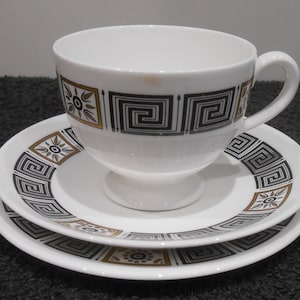 Wedgwood Bone China Trio in the lovely Asia pattern in classic Black and White colourway.