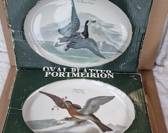 Portmeirion Pottery Oval Platters,  from the Birds of Britain Range. - Boxed - Choose from drop down menu