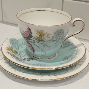 SALE Aynsley Bone China Trio - Wayside pattern