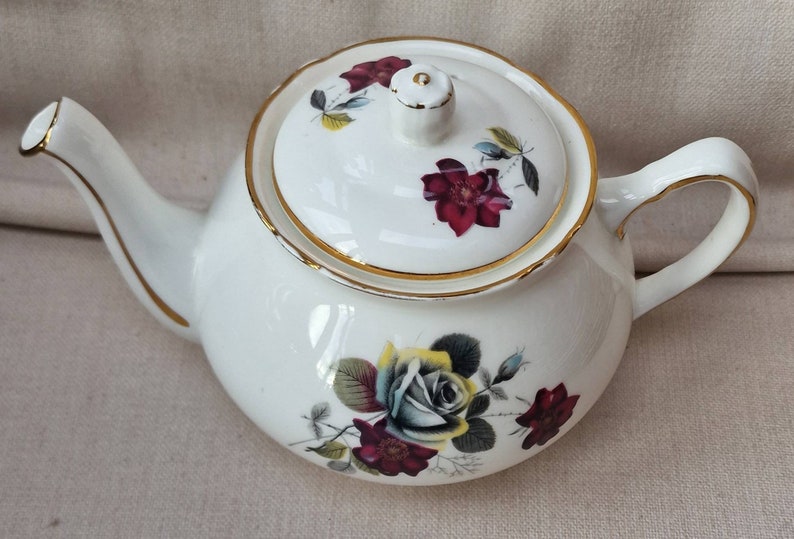 Duchess Bone China Two Person Teapot Roses Pattern Etsy