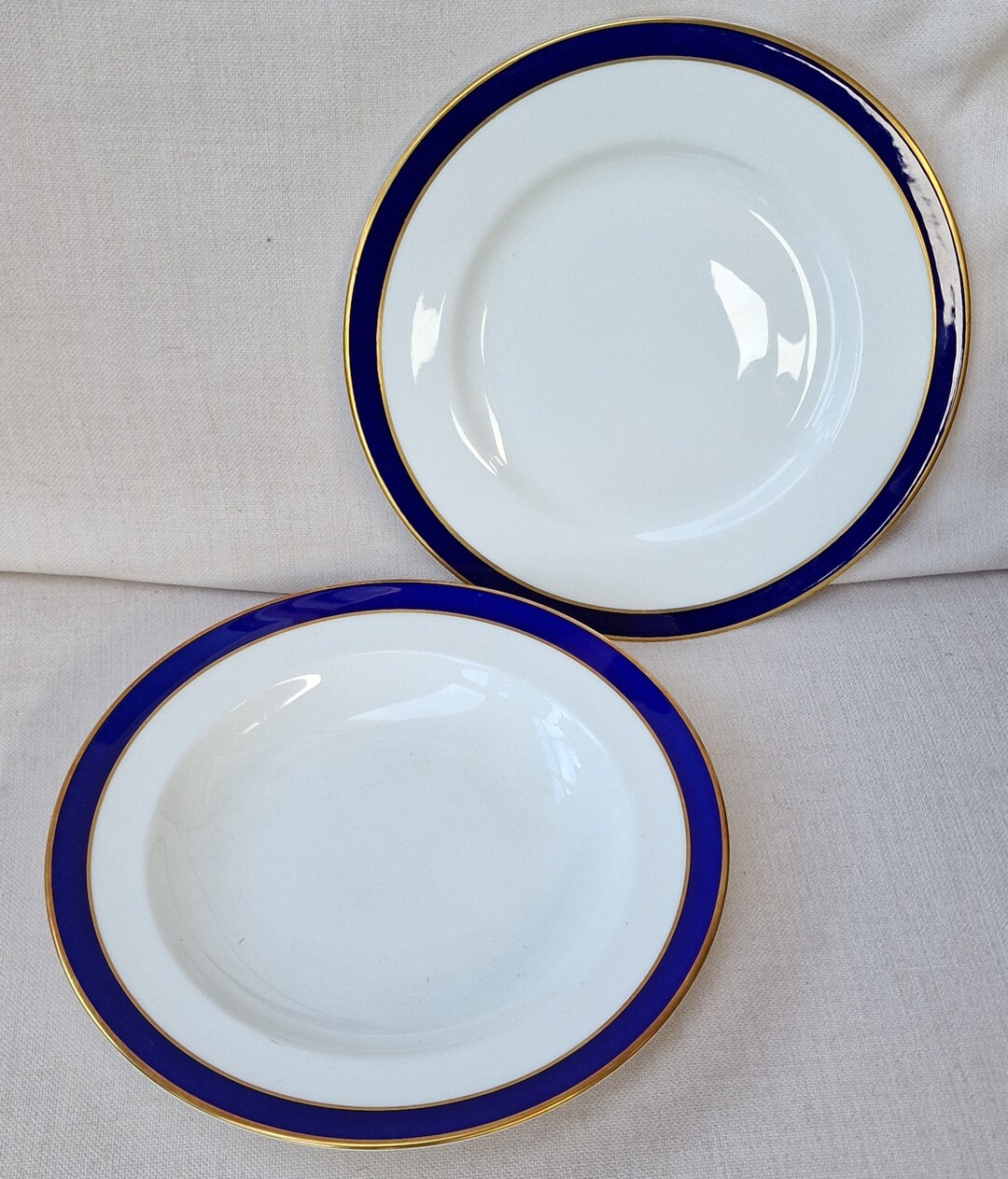 Coalport Bone China Plates and Bowls Carlton Blue Pattern. Choose From